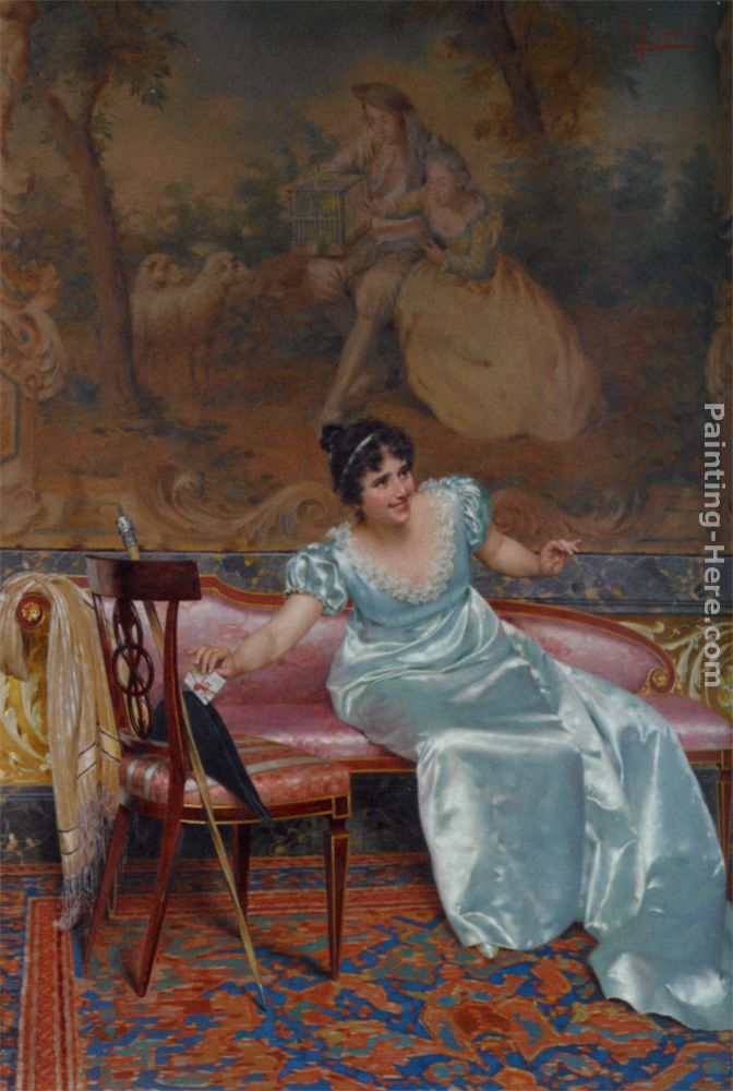 The Love Letter painting - Vittorio Reggianini The Love Letter art painting